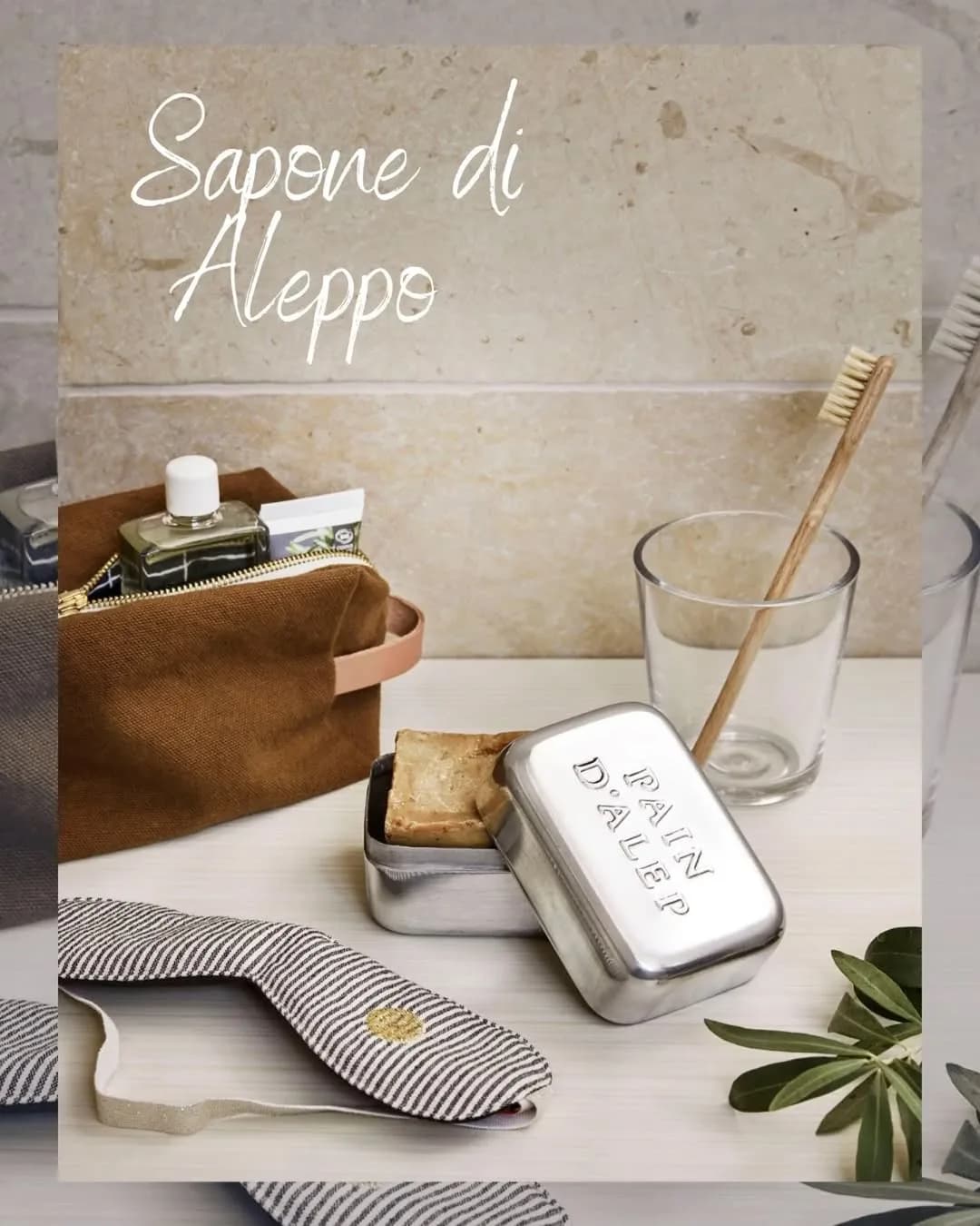 Saponetta di Aleppo Tadè nel portasapone